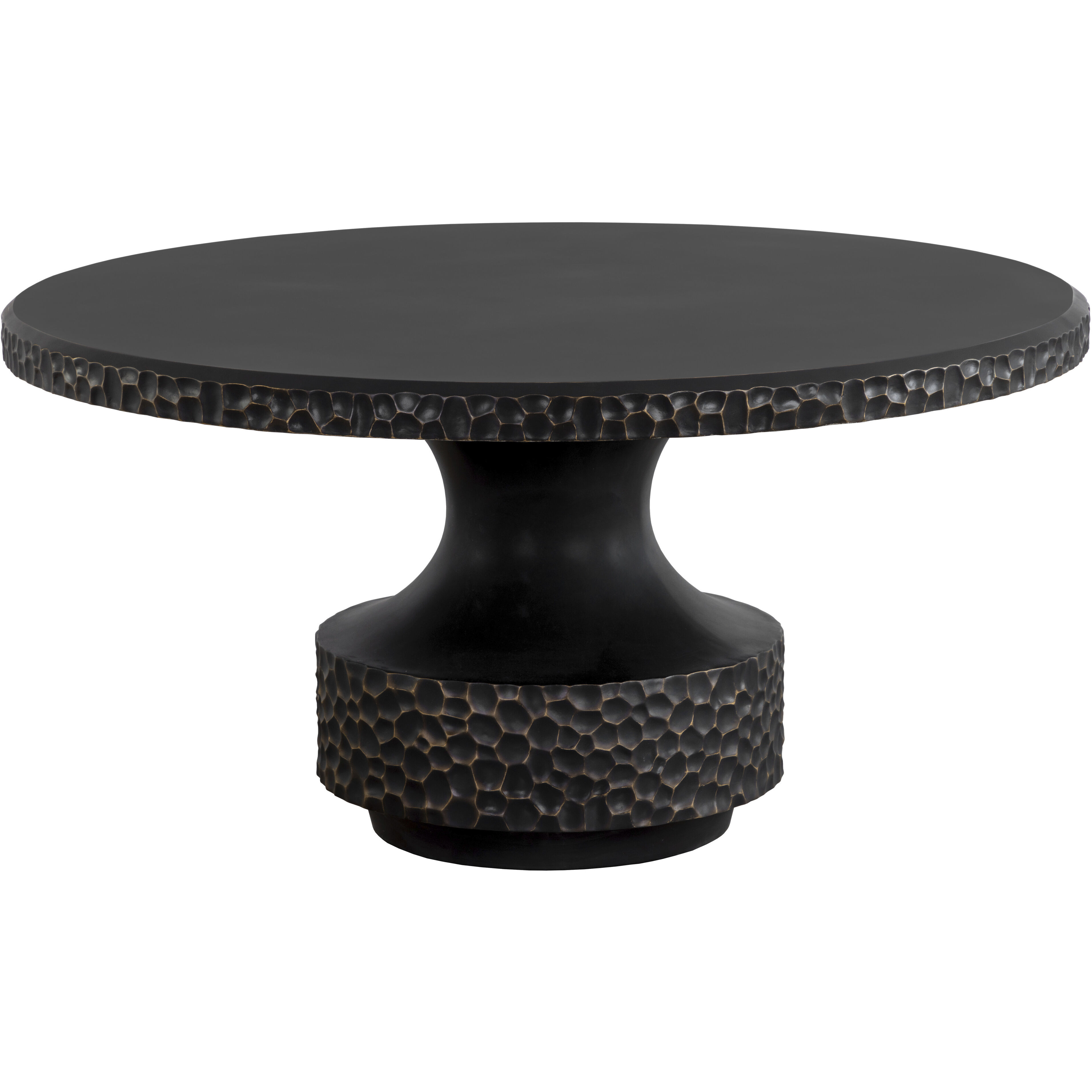 Mersin 59 X 59 inch Black Outdoor Dining Table